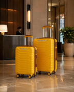 UUH 7 Piece Luggage Set Yellow Hardshell Suitcases - UUH OFFICIAL - Luggage Set - UUH OFFICIAL