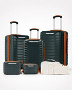 UUH 8 Piece Luggage Set Army Green Hardshell Suitcases - UUH OFFICIAL - Luggage Set - UUH OFFICIAL