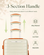 UUH 8 Piece Luggage Set Light Sage Green Hardshell Suitcases - UUH OFFICIAL - Luggage Set - UUH OFFICIAL