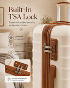 UUH 8 Piece Luggage Set White Hardshell Suitcases - UUH OFFICIAL - Luggage Set - UUH OFFICIAL