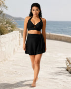 UUH Black Tie-Knot Vest and Skirt Set for Women - UUH OFFICIAL - Women’s Swimwear - UUH OFFICIAL