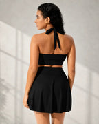 UUH Black Tie-Knot Vest and Skirt Set for Women - UUH OFFICIAL - Women’s Swimwear - UUH OFFICIAL