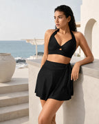 UUH Black Tie-Knot Vest and Skirt Set for Women - UUH OFFICIAL - Women’s Swimwear - UUH OFFICIAL