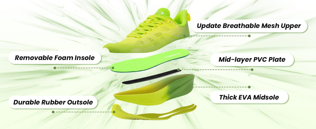 UUH Solestorm Hands-Free Chunky Sneakers – E-TPU Cushioned Mesh Trainers - UUH OFFICIAL - Athletic Sneakers - UUH OFFICIAL