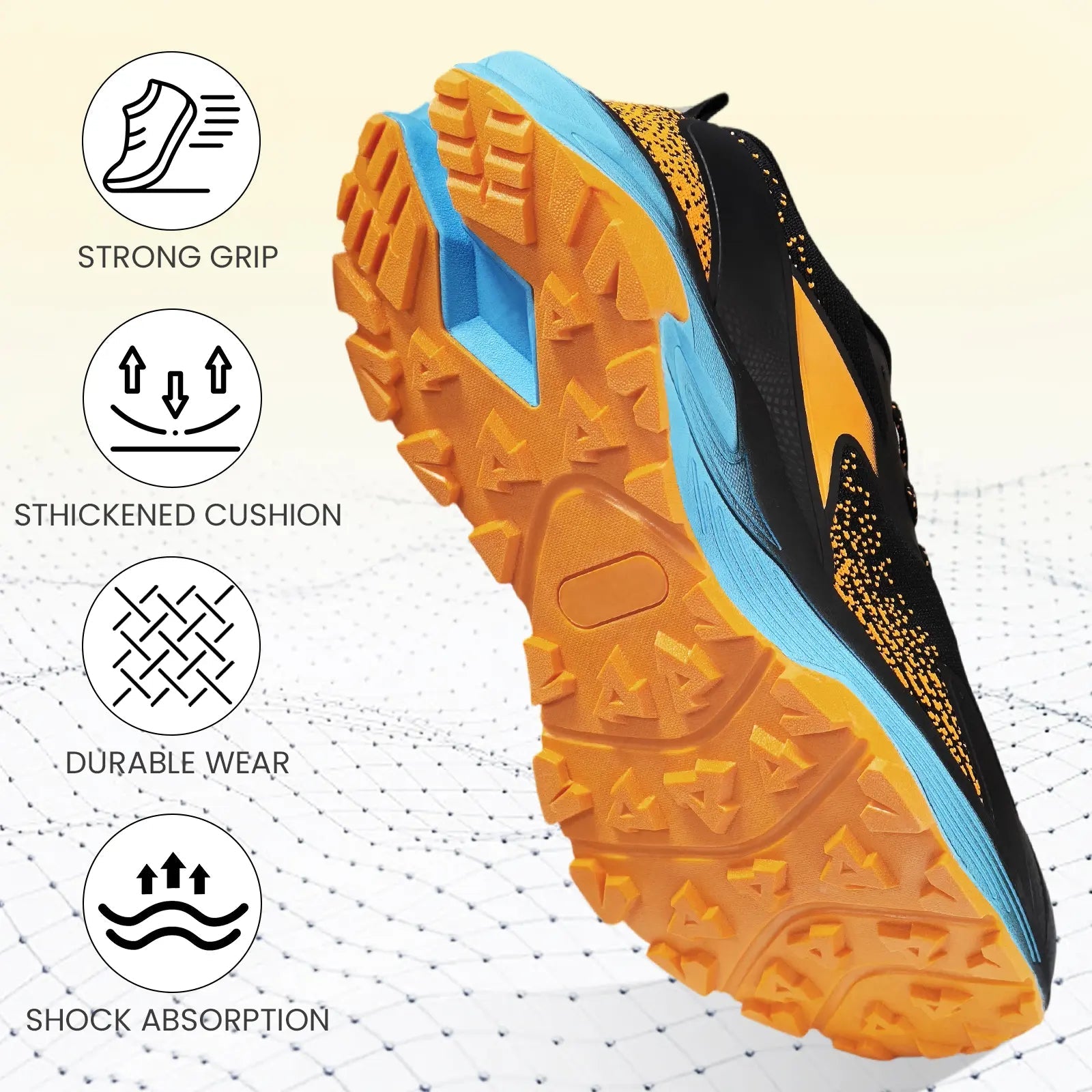 UUH Solestorm Men's Hands-Free Chunky Sneakers – E-TPU Cushioned Mesh Shoes - UUH OFFICIAL - Men's Athletic Sneakers - UUH OFFICIAL