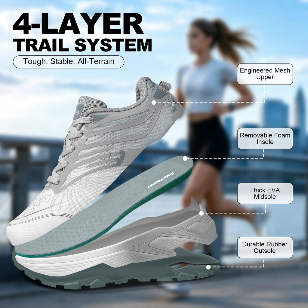UUH Solestorm Women's Hands-Free Chunky Sneakers – E-TPU Cushioned Mesh Shoes - UUH OFFICIAL - Women's Athletic Sneakers - UUH OFFICIAL