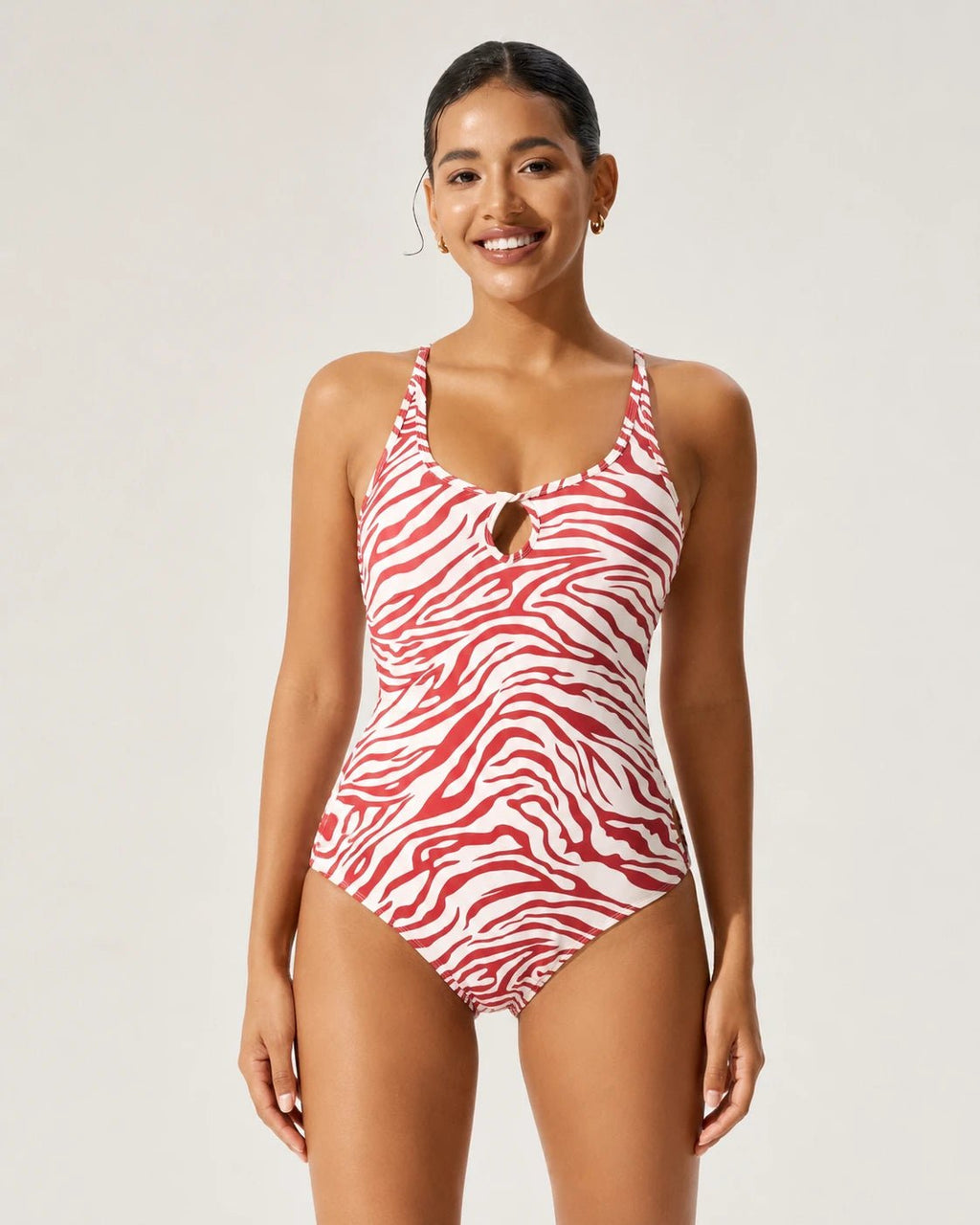 UUH Zebra Print Cutout Backless One Piece Swimsuit for Women - UUH OFFICIAL - Women’s Swimwear - UUH OFFICIAL