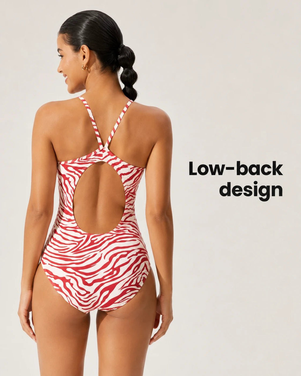 UUH Zebra Print Cutout Backless One Piece Swimsuit for Women - UUH OFFICIAL - Women’s Swimwear - UUH OFFICIAL