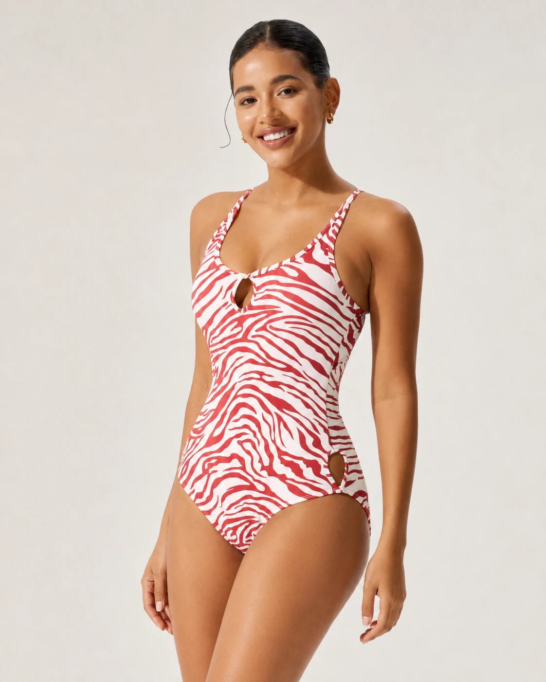 UUH Zebra Print Cutout Backless One Piece Swimsuit for Women - UUH OFFICIAL - Women’s Swimwear - UUH OFFICIAL