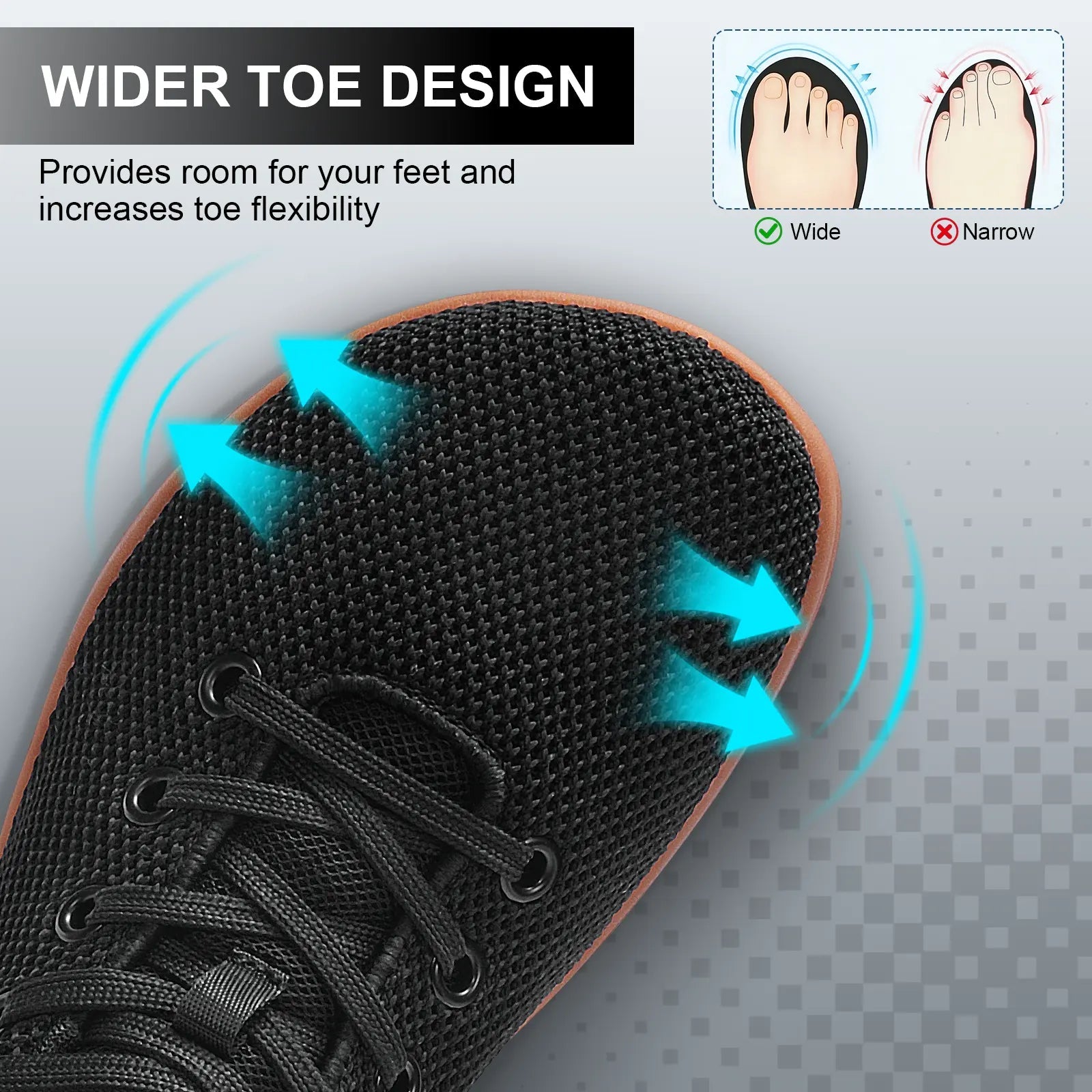 UUH Zorwalk Men's Wide Toe Box Walking Shoes – Zero Drop PU Leather Sneakers - UUH OFFICIAL - Men's Walking Shoes - UUH OFFICIAL