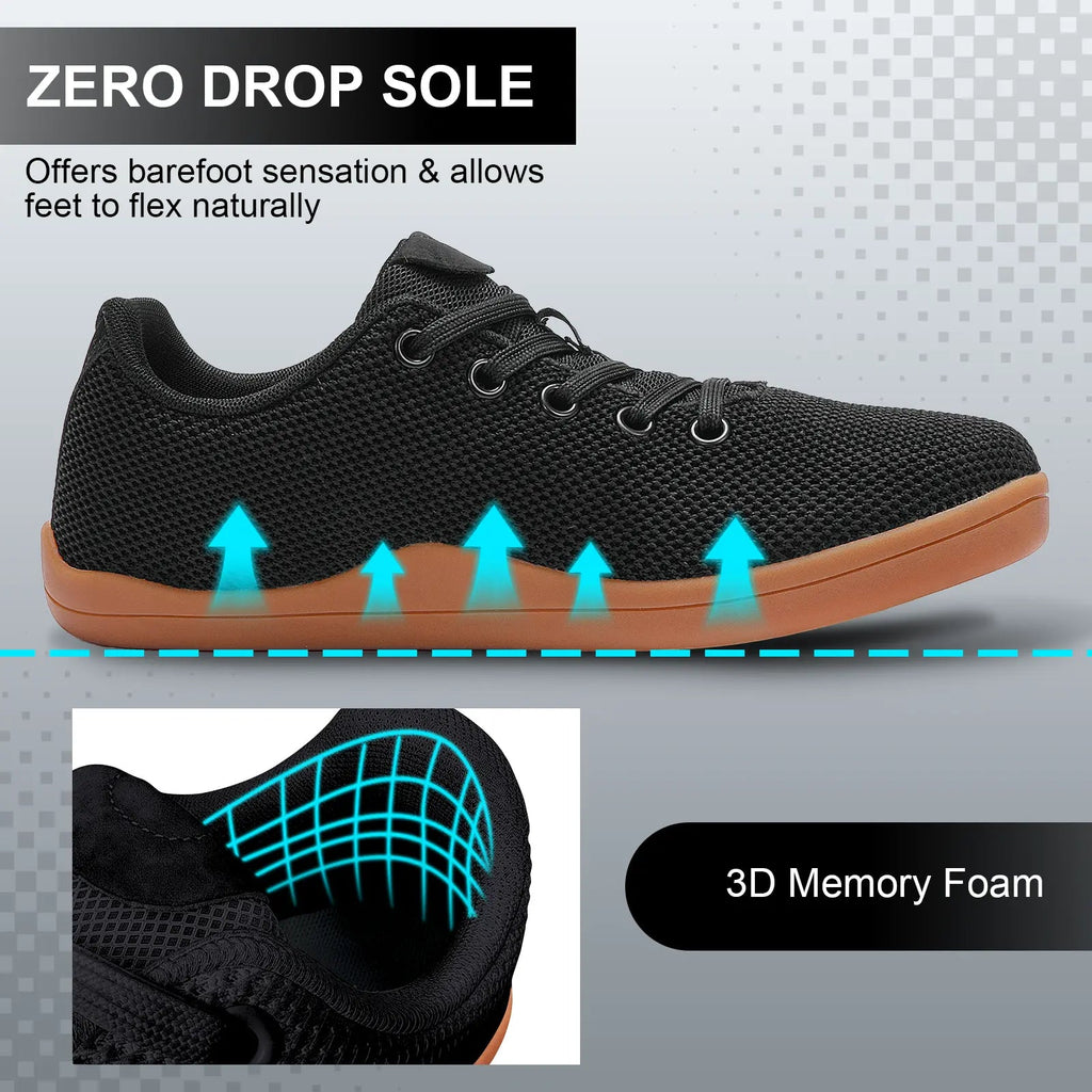 UUH Zorwalk Men's Wide Toe Box Walking Shoes – Zero Drop PU Leather Sneakers - UUH OFFICIAL - Men's Walking Shoes - UUH OFFICIAL