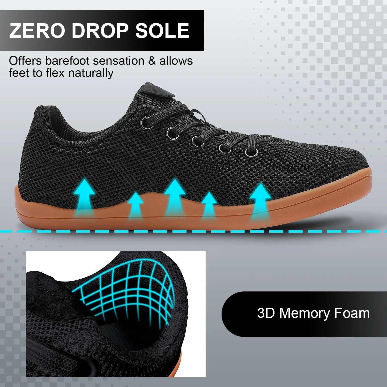 UUH Zorwalk Men's Wide Toe Box Walking Shoes – Zero Drop PU Leather Sneakers - UUH OFFICIAL - Men's Walking Shoes - UUH OFFICIAL