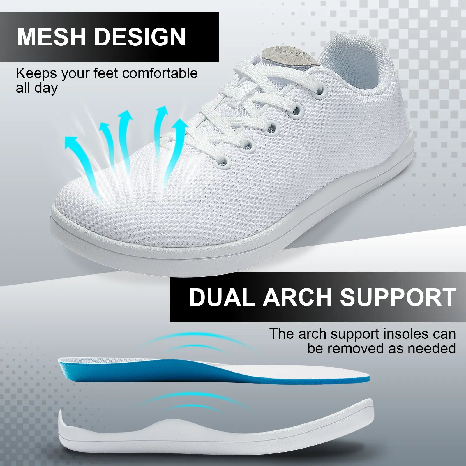 UUH Zorwalk Women's Wide Toe Box Barefoot Sneakers – Zero Drop PU Leather Shoes - UUH OFFICIAL - Women's Barefoot Sneakers - UUH OFFICIAL